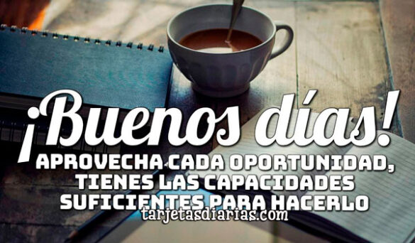 APROVECHA CADA OPORTUNIDAD, TIENES LAS CAPACIDADES SUFICIENTES PARA HACERLO
