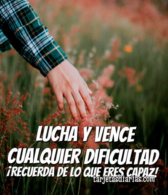 LUCHA Y VENCE CUALQUIER DIFICULTAD