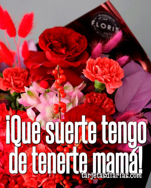 ¡QUE SUERTE TENGO DE TENERTE MAMÁ!