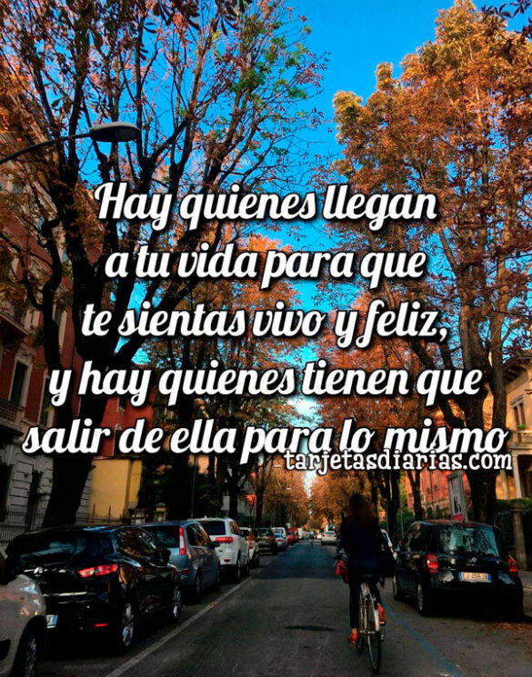 HAY QUIENES LLEGAN A TU VIDA PARA QUE TE SIENTAS VIVO