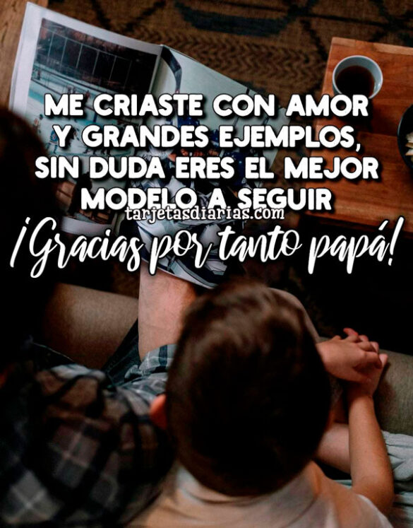 ME CRIASTE CON AMOR Y GRANDES EJEMPLOS, SIN DUDA ERES EL MEJOR MODELO A SEGUIR
