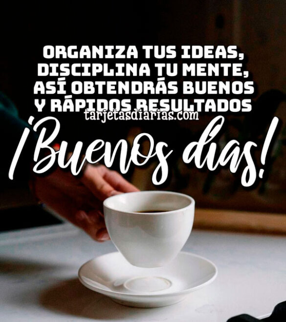 ORGANIZA TUS IDEAS, DISCIPLINA TU MENTE, ASÍ OBTENDRÁS BUENOS Y RÁPIDOS RESULTADOS