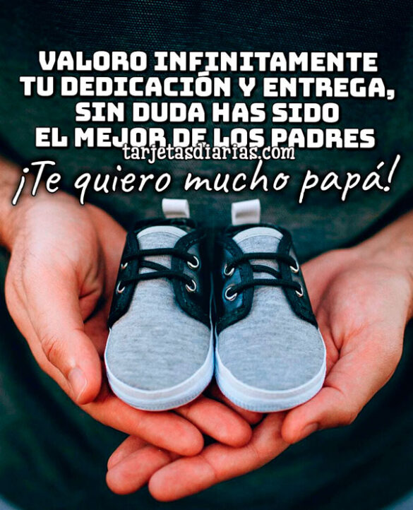 VALORO INFINITAMENTE TU DEDICACIÓN Y ENTREGA, SIN DUDA HAS SIDO EL MEJOR DE LOS PADRES