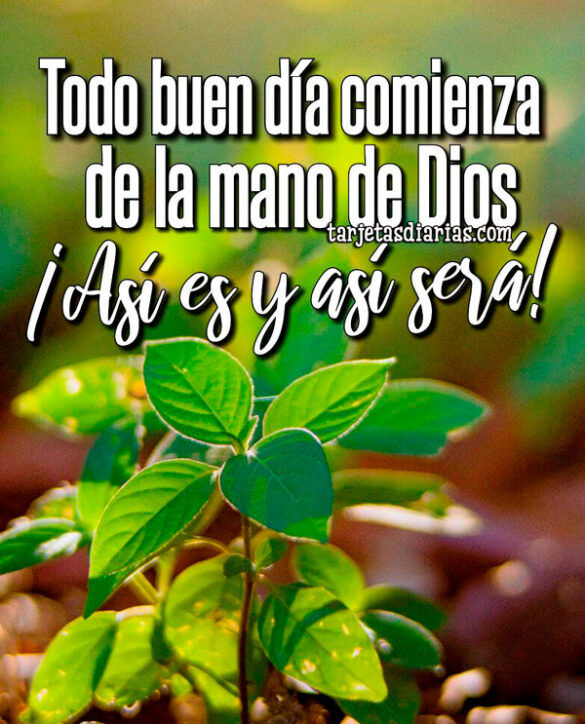 TODO BUEN DÍA COMIENZA DE LA MANO DE DIOS