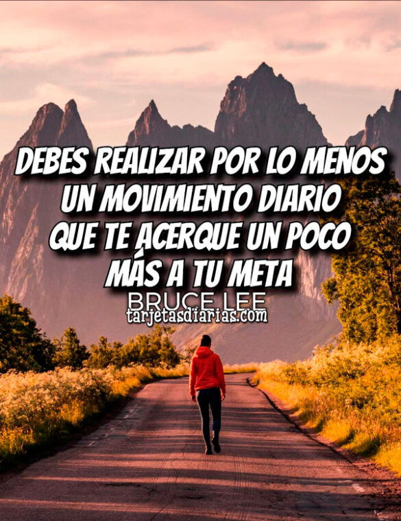 DEBES REALIZAR POR LO MENOS UN MOVIMIENTO DIARIO QUE TE ACERQUE UN POCO MÁS A TU META