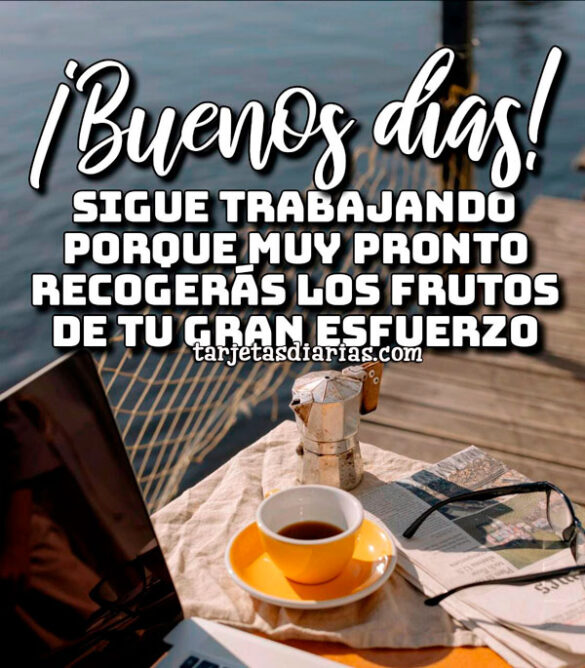 SIGUE TRABAJANDO PORQUE MUY PRONTO RECOGERÁS LOS FRUTOS DE TU GRAN ESFUERZO