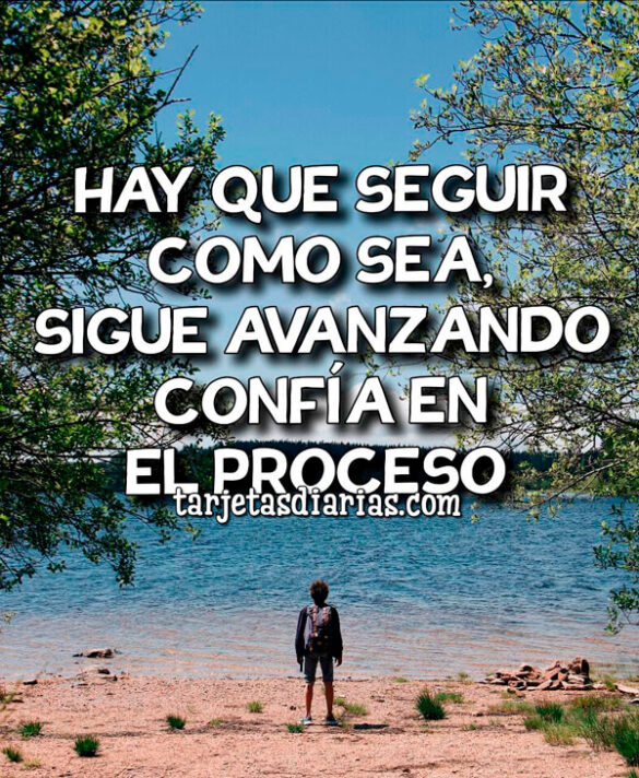 HAY QUE SEGUIR COMO SEA, SIGUE AVANZANDO CONFÍA EN EL PROCESO