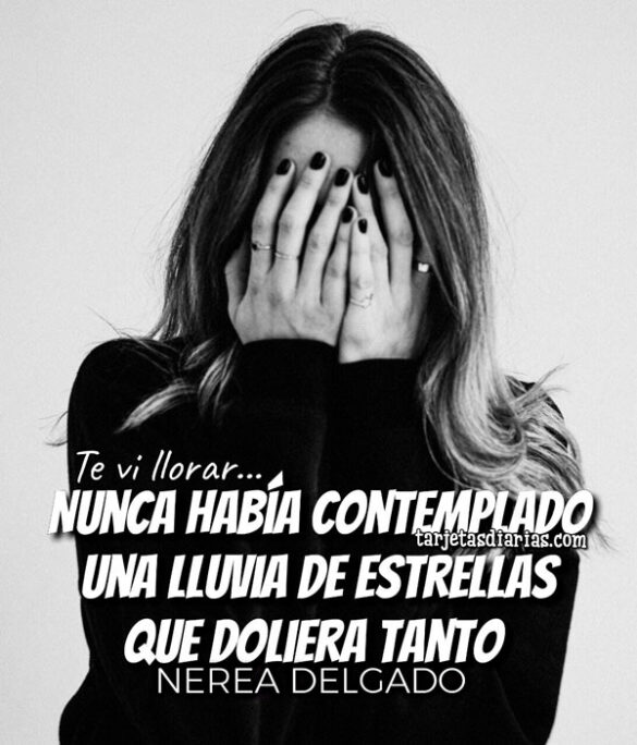 TE VI LLORAR, NUNCA HABÍA CONTEMPLADO UNA LLUVIA DE ESTRELLAS QUE DOLIERA TANTO
