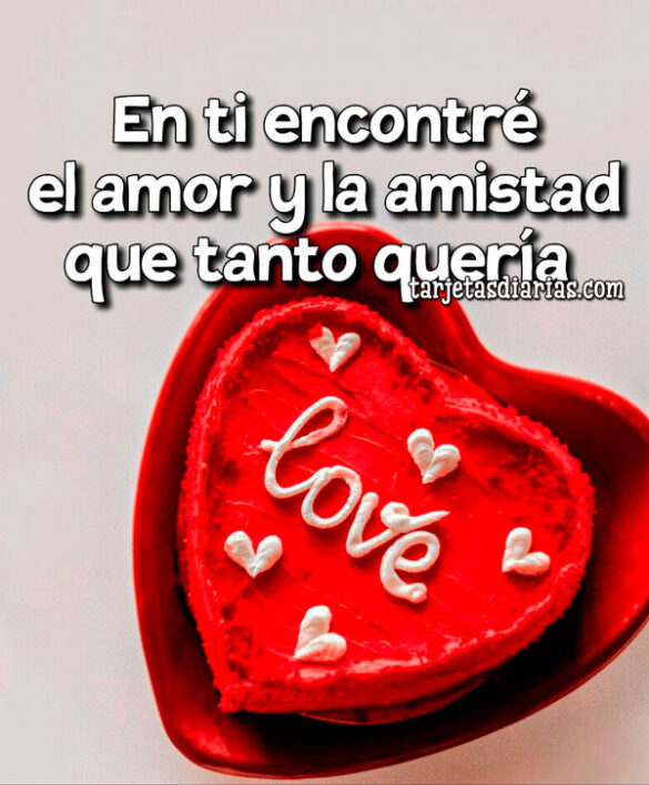 EN TI ENCONTRÉ EL AMOR Y LA AMISTAD QUE TANTO QUERÍA
