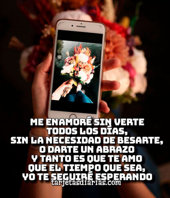 ME ENAMORÉ SIN VERTE TODOS LOS DÍAS Y TANTO ES QUE TE AMO QUE EL TIEMPO QUE SEA, YO TE SEGUIRÉ ESPERANDO