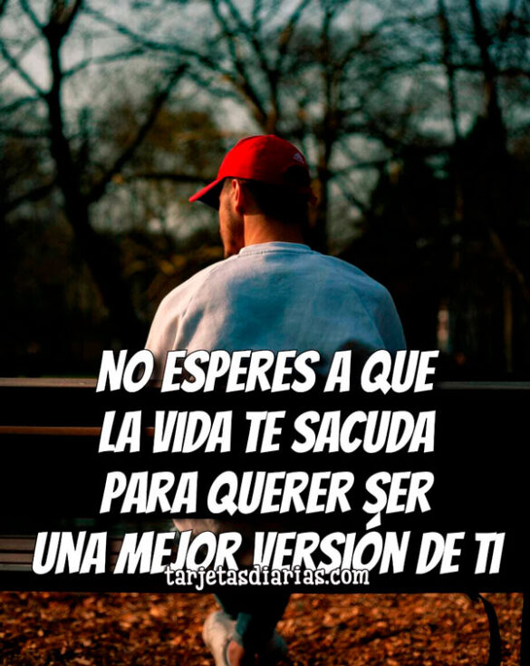 NO ESPERES A QUE LA VIDA TE SACUDA PARA SER UNA MEJOR VERSIÓN DE TI