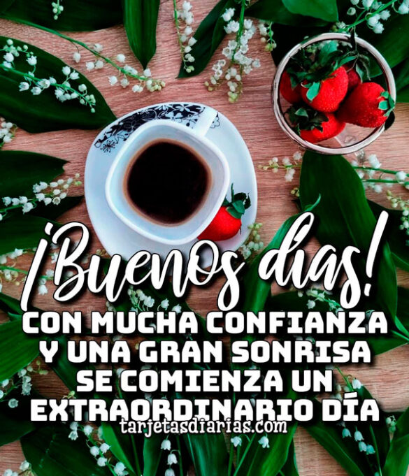 CON MUCHA CONFIANZA Y UNA GRAN SONRISA SE COMIENZA UN EXTRAORDINARIO DÍA