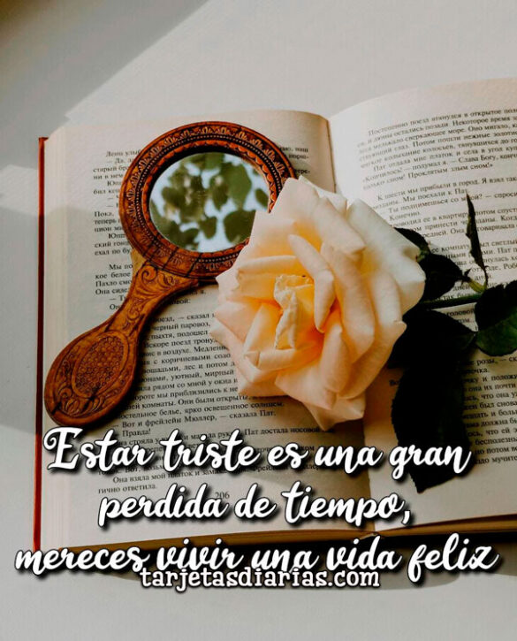 ESTAR TRISTE ES UNA GRAN PERDIDA DE TIEMPO, MERECES VIVIR UNA VIDA FELIZ