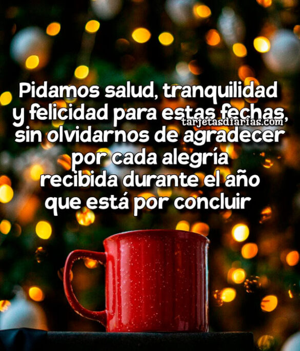 PIDAMOS SALUD, TRANQUILIDAD Y FELICIDAD PARA ESTAS FECHAS