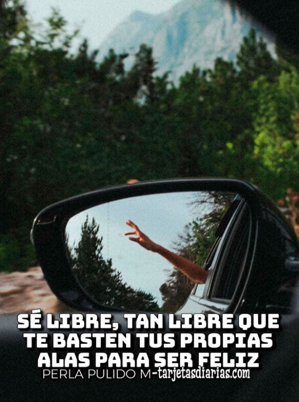 SÉ LIBRE, TAN LIBRE QUE TE BASTEN TUS PROPIAS ALAS PARA SER FELIZ
