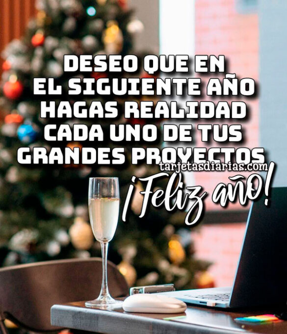 DESEO QUE EN EL SIGUIENTE AÑO HAGAS REALIDAD CADA UNO DE TUS GRANDES PROYECTOS