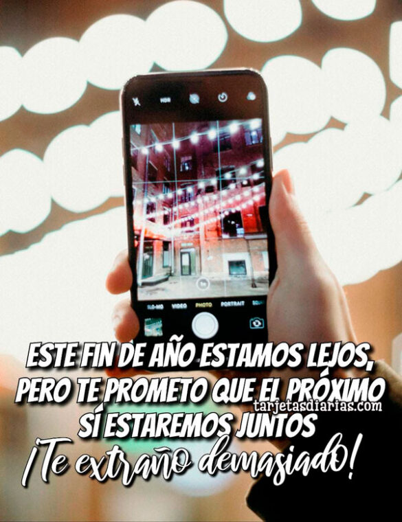 ESTE FIN DE AÑO ESTAMOS LEJOS, PERO TE PROMETO QUE EL PRÓXIMO SÍ ESTAREMOS JUNTOS