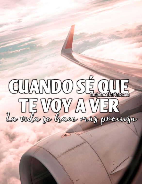 CUANDO SÉ QUE TE VOY A VER, LA VIDA SE HACE MÁS PRECIOSA