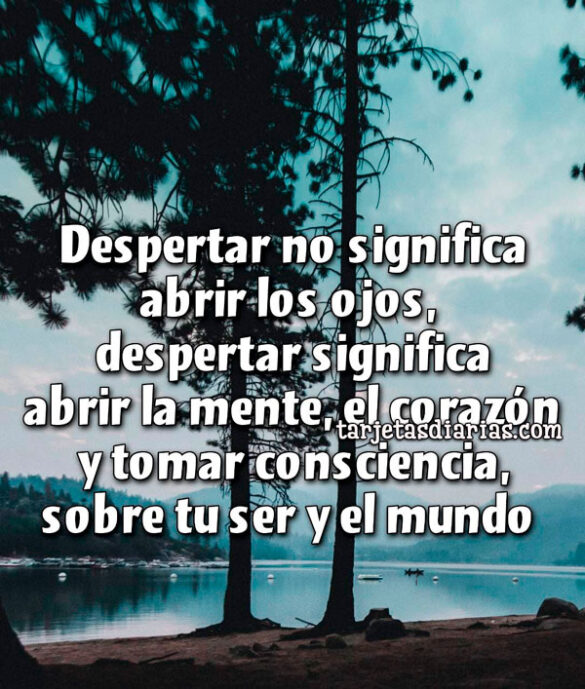 DESPERTAR NO SIGNIFICA ABRIR LOS OJOS