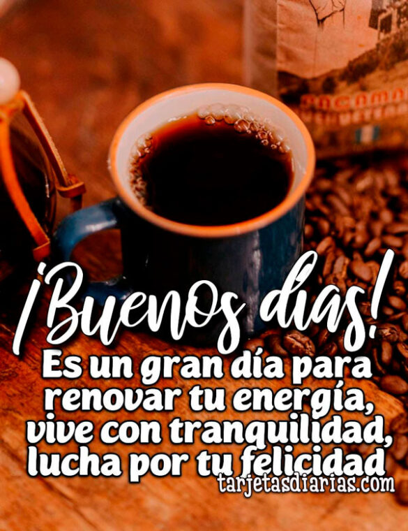 ES UN GRAN DÍA PARA RENOVAR TU ENERGÍA, VIVE CON TRANQUILIDAD, LUCHA POR TU FELICIDAD