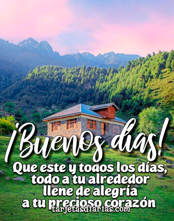 QUE ÉSTE Y TODOS LOS DÍAS, TODO A TU ALREDEDOR LLENE DE ALEGRÍA A TU PRECIOSO CORAZÓN