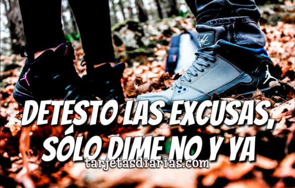 DETESTO LAS EXCUSAS, SÓLO DIME NO Y YA