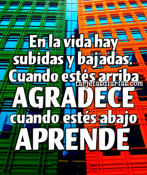EN LA VIDA HAY SUBIDAS Y BAJADAS