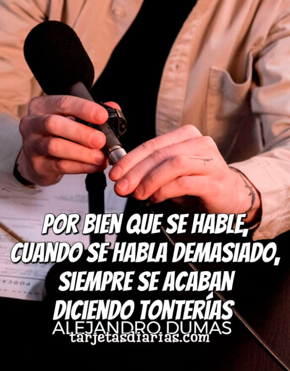 POR BIEN QUE SE HABLE, CUANDO SE HABLA DEMASIADO, SIEMPRE SE ACABAN DICIENDO TONTERÍAS