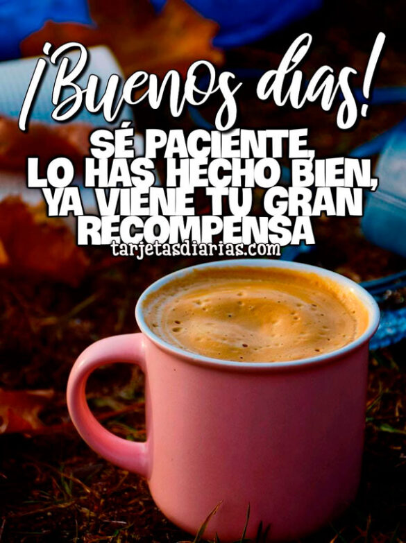 SÉ PACIENTE LO HAS HECHO BIEN, YA VIENE TU GRAN RECOMPENSA