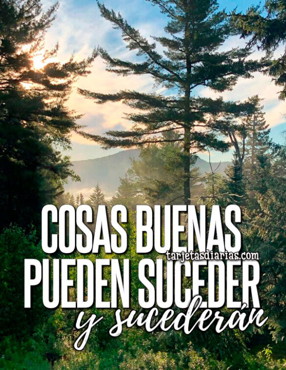 COSAS BUENAS PUEDEN SUCEDER Y SUCEDERÁN