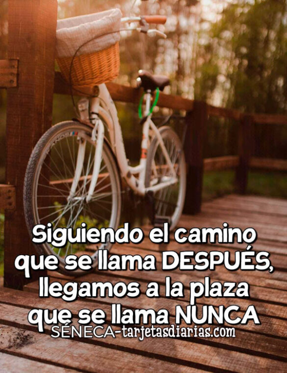 SIGUIENDO EL CAMINO QUE SE LLAMA DESPUÉS, LLEGAMOS A LA PLAZA QUE SE LLAMA NUNCA