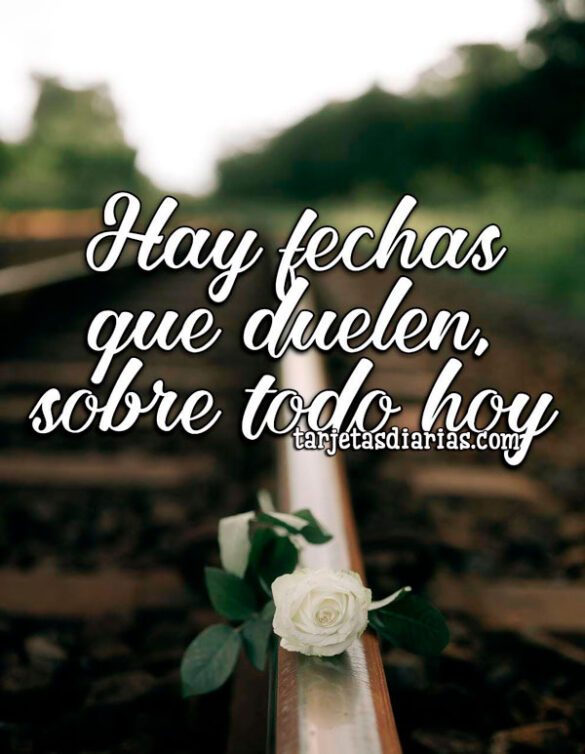 HAY FECHAS QUE DUELEN, SOBRE TODO HOY