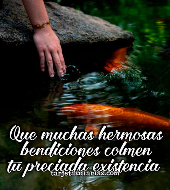 QUE MUCHAS HERMOSAS BENDICIONES COLMEN TU PRECIADA EXISTENCIA