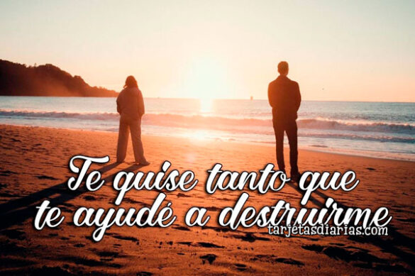 TE QUISE TANTO QUE TE AYUDÉ A DESTRUIRME