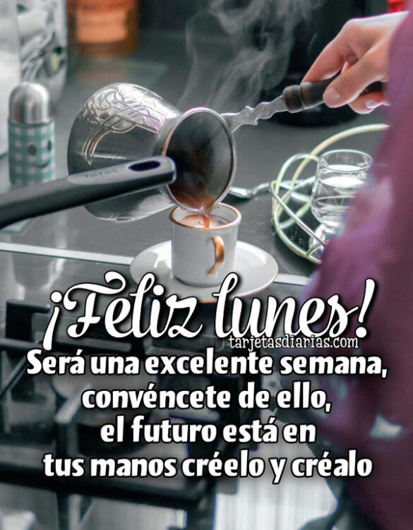 ¡FELIZ LUNES! SERÁ UNA EXCELENTE SEMANA, CONVÉNCETE DE ELLO, EL FUTURO ESTÁ EN TUS MANOS CRÉELO Y CRÉALO