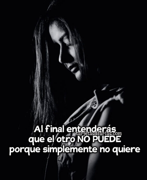 AL FINAL ENTENDERÁS QUE EL OTRO NO PUEDE, PORQUE SIMPLEMENTE NO QUIERE