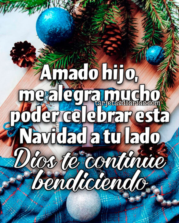 AMADO HIJO, ME ALEGRA MUCHO PODER CELEBRAR ESTA NAVIDAD A TU LADO
