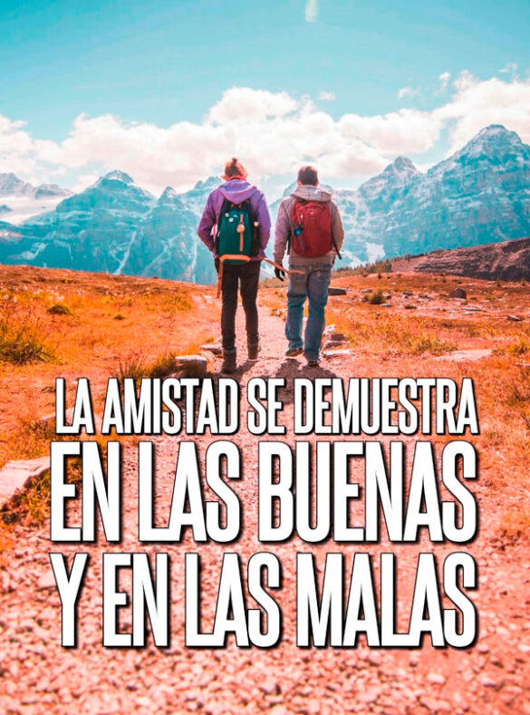 LA AMISTAD SE DEMUESTRA EN LAS BUENAS Y EN LAS MALAS