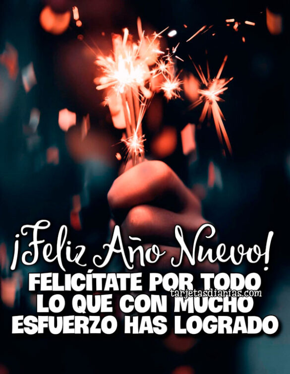 ¡FELIZ AÑO NUEVO! FELICÍTATE POR TODO LO QUE CON MUCHO ESFUERZO HAS LOGRADO