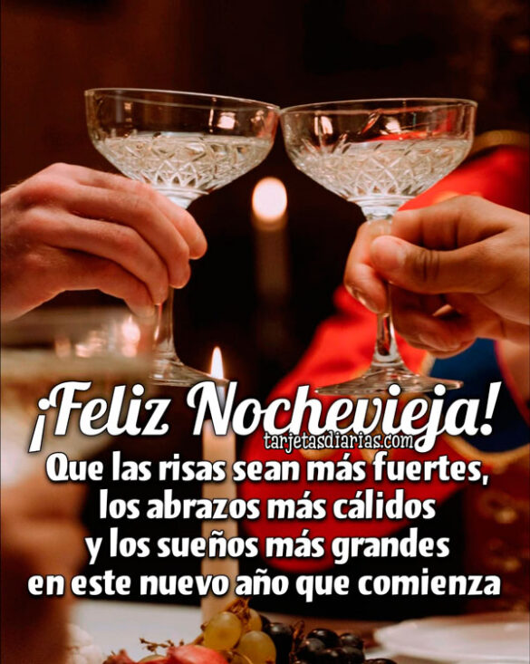 ¡FELIZ NOCHEVIEJA! QUE LAS RISAS SEAN MÁS FUERTES, LOS ABRAZOS MÁS CÁLIDOS Y LOS SUEÑOS MÁS GRANDES EN ESTE NUEVO AÑO QUE COMIENZA