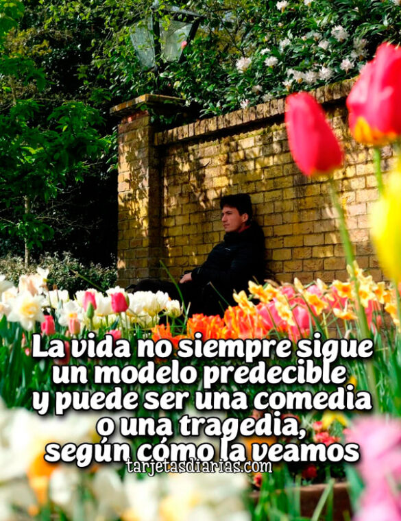 LA VIDA NO SIEMPRE SIGUE UN MODELO PREDECIBLE Y PUEDE SER UNA COMEDIA O UNA TRAGEDIA, SEGÚN CÓMO LA VEAMOS