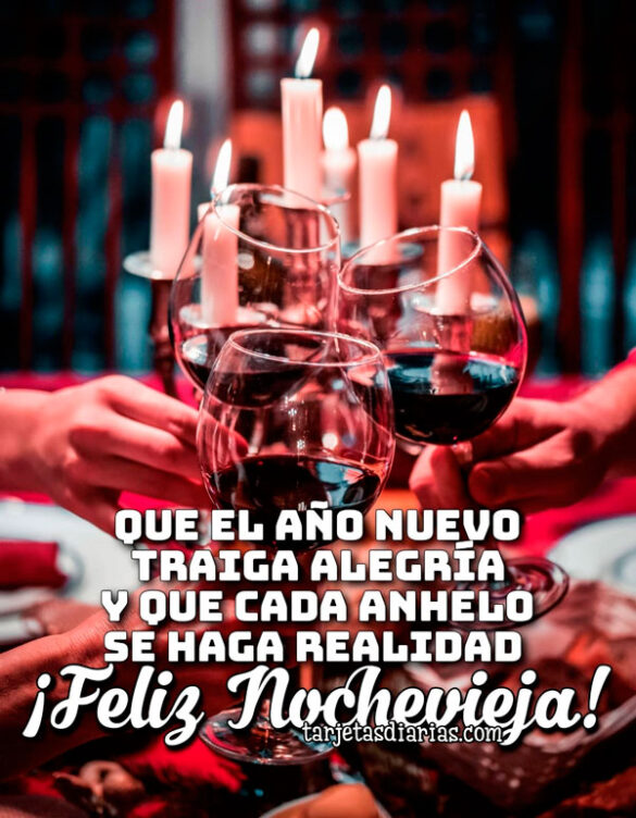 QUE EL AÑO NUEVO TRAIGA ALEGRÍA Y QUE CADA ANHELO SE HAGA REALIDAD ¡FELIZ NOCHEVIEJA!