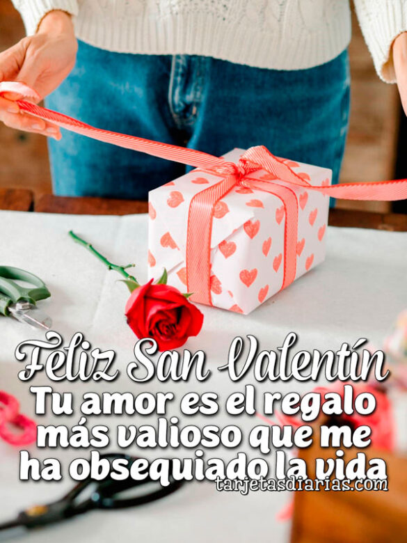 FELIZ SAN VALENTÍN. TU AMOR ES EL REGALO MÁS VALIOSO QUE ME HA OBSEQUIADO LA VIDA