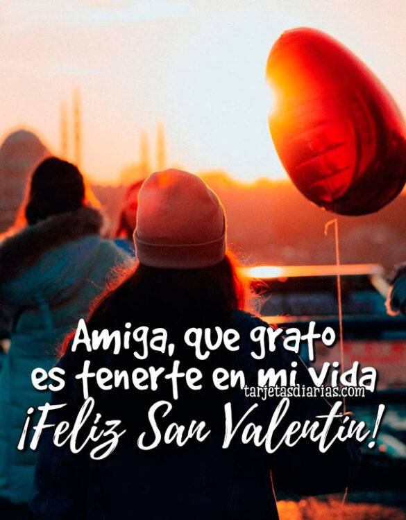 AMIGA, QUE GRATO ES TENERTE EN MI VIDA ¡FELIZ SAN VALENTÍN!