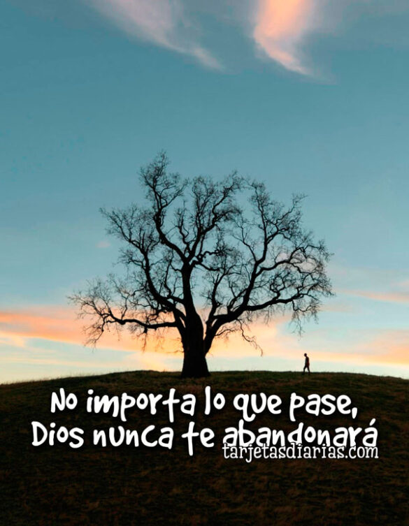 NO IMPORTA LO QUE PASE, DIOS NUNCA TE ABANDONARÁ