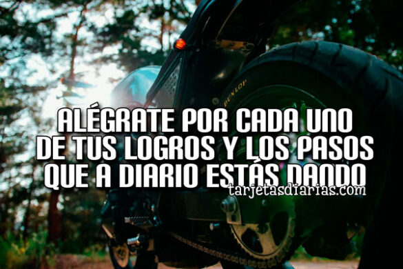 ALÉGRATE POR CADA UNO DE TUS LOGROS Y LOS PASOS QUE A DIARIO ESTÁS DANDO