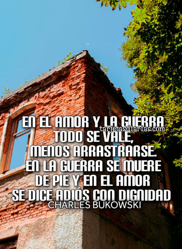 EN EL AMOR Y LA GUERRA TODO SE VALE, MENOS ARRASTRARSE