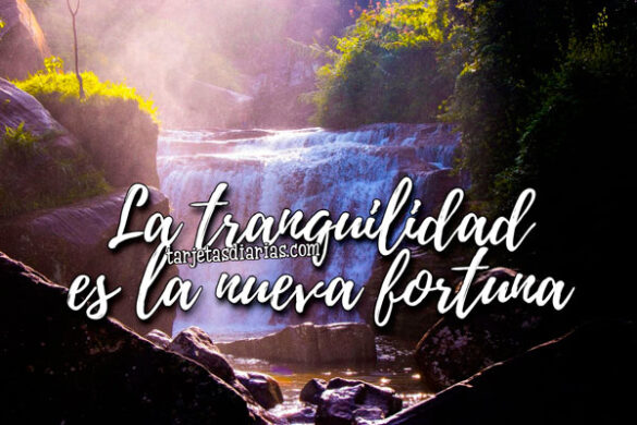 LA TRANQUILIDAD ES LA NUEVA FORTUNA
