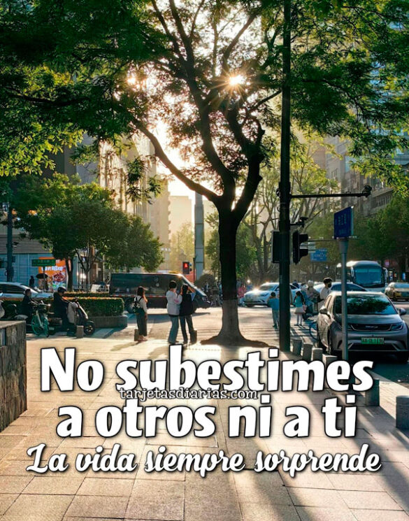 NO SUBESTIMES A OTROS NI A TI. LA VIDA SIEMPRE SORPRENDE