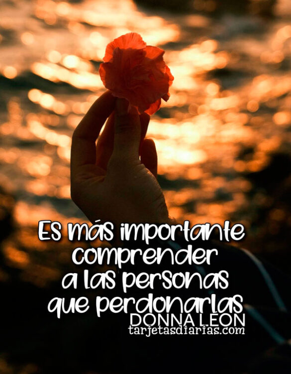 ES MÁS IMPORTANTE COMPRENDER A LAS PERSONAS QUE PERDONARLAS